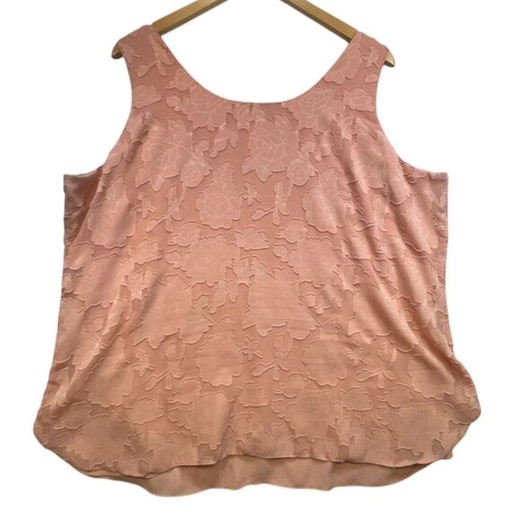 Chicos Womens Floral Embroidered Tank Top Size 4 (20/22) Pink Sleeveless Coasta - Picture 8 of 10
